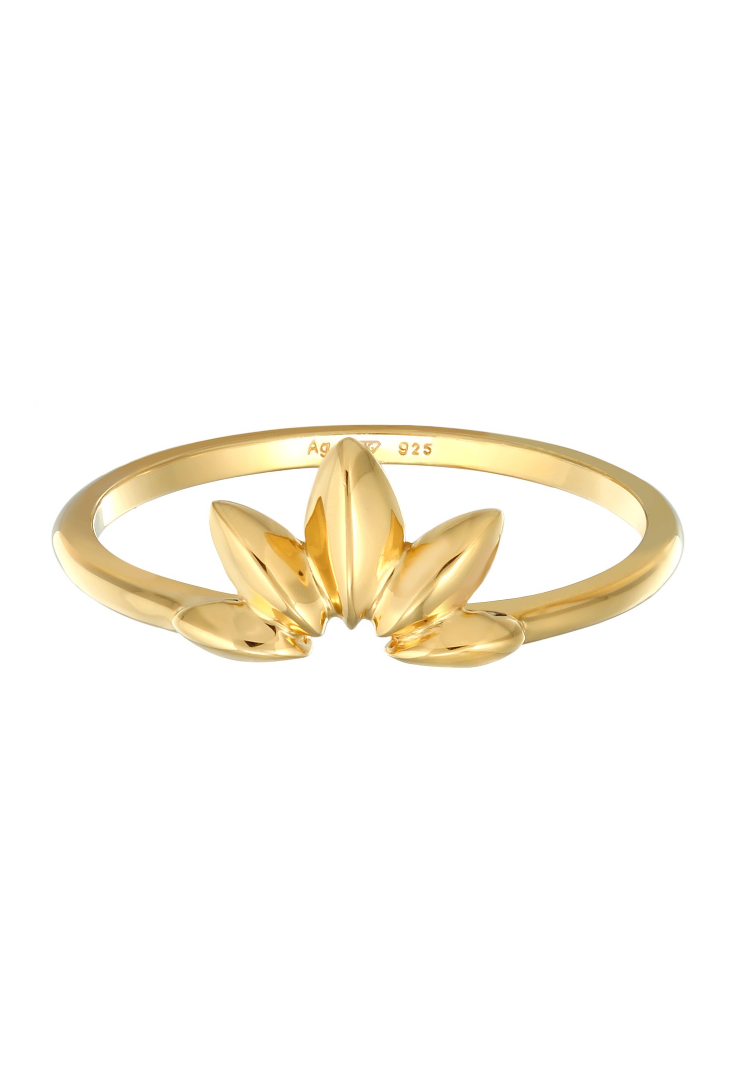 Elli Femmes forme feuille nature élégante en argent sterling 925