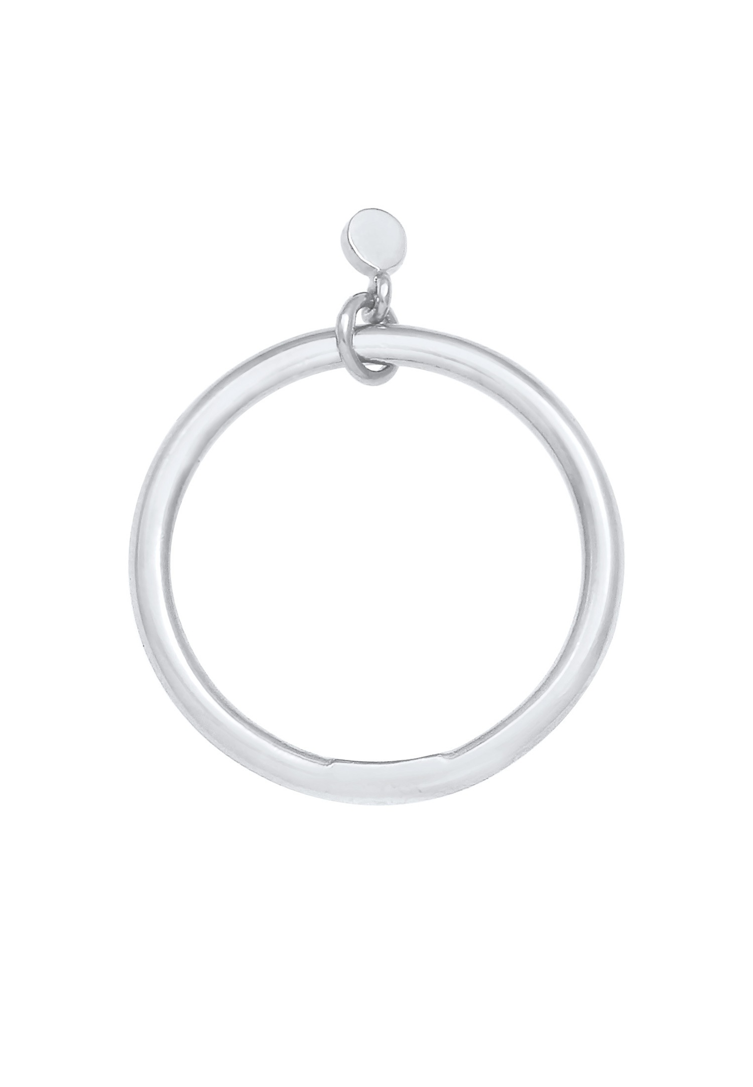 Elli Plaquette ronde pour dames Bandring Minimum de base en argent sterling 925