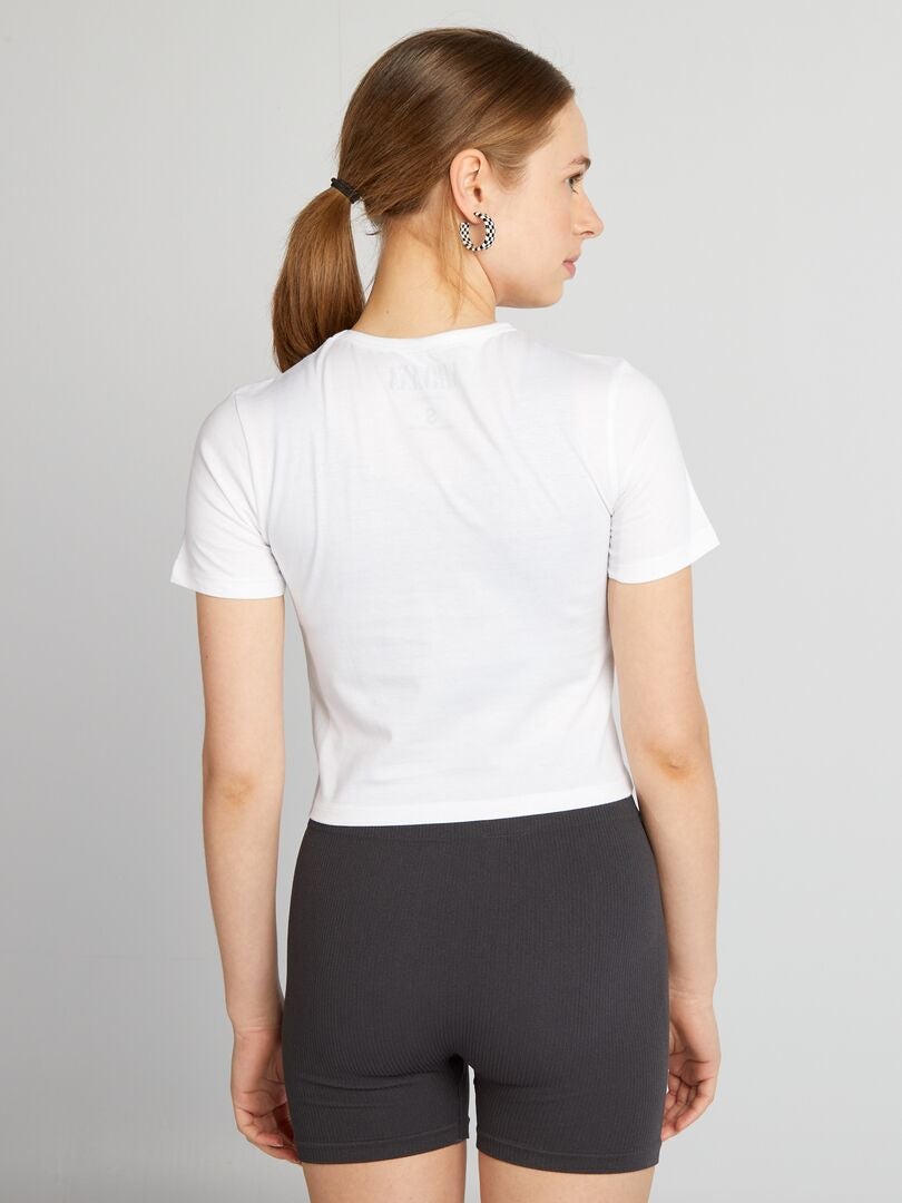 Camiseta de cuello redondo 'Nirvana' - Blanca