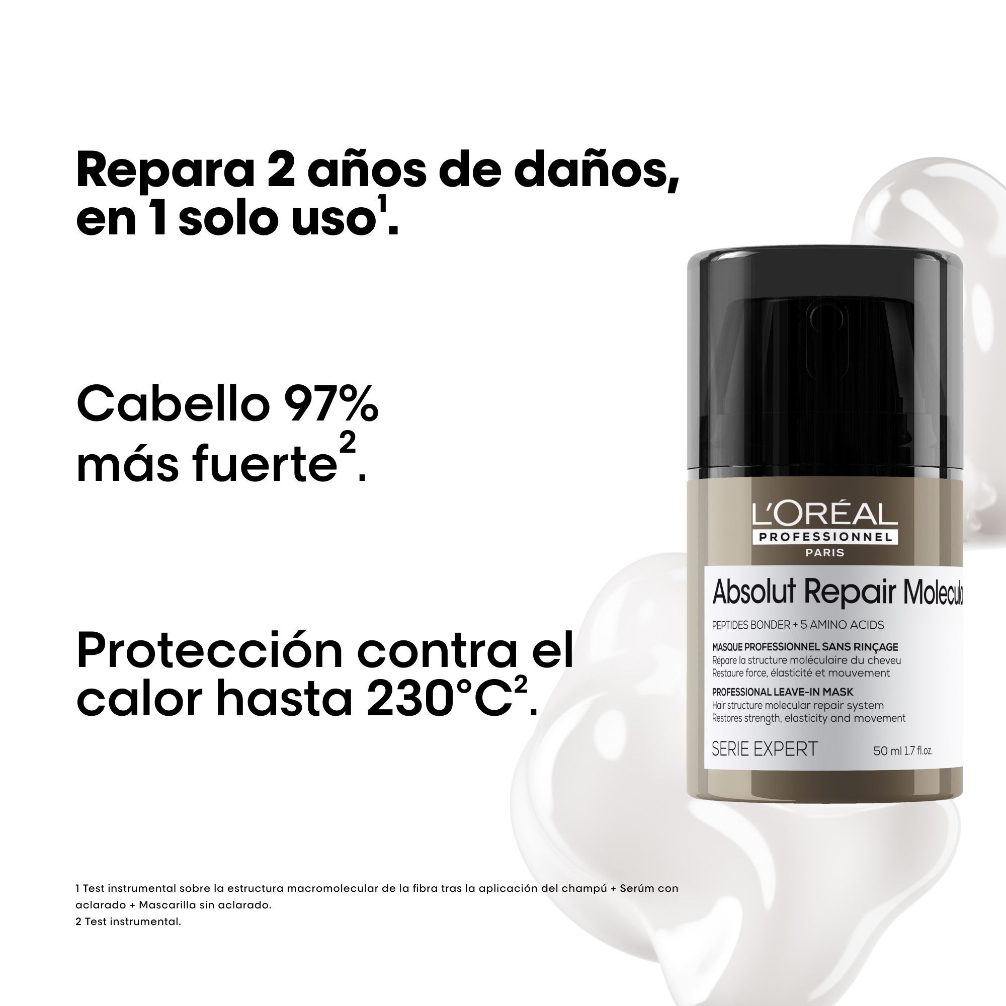 Serie Expert Absolut Repair Molecular кремаста маска без испирања Професионалне фризерске маске