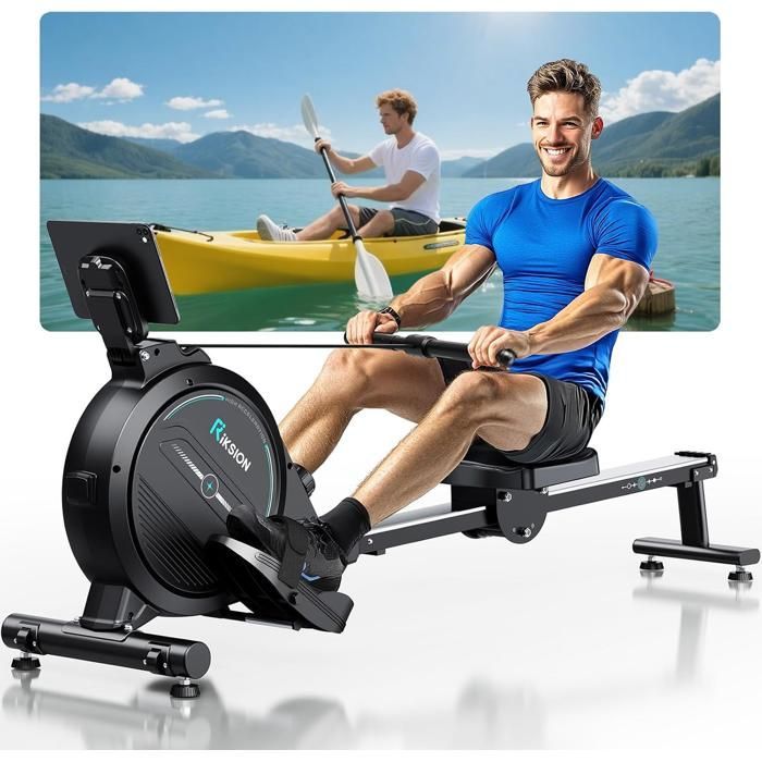 Máquina de Remo Magnético - RIKSION - HCQ-H300-R - 16 Níveis de Resistência - 160 kg - Tela LCD