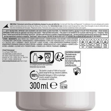 L'Oréal Professionnel Serie Expert Silver Shampooing Champô Aclarador Protetor Cor Cabelo Grisalho 300 ml 300 ml