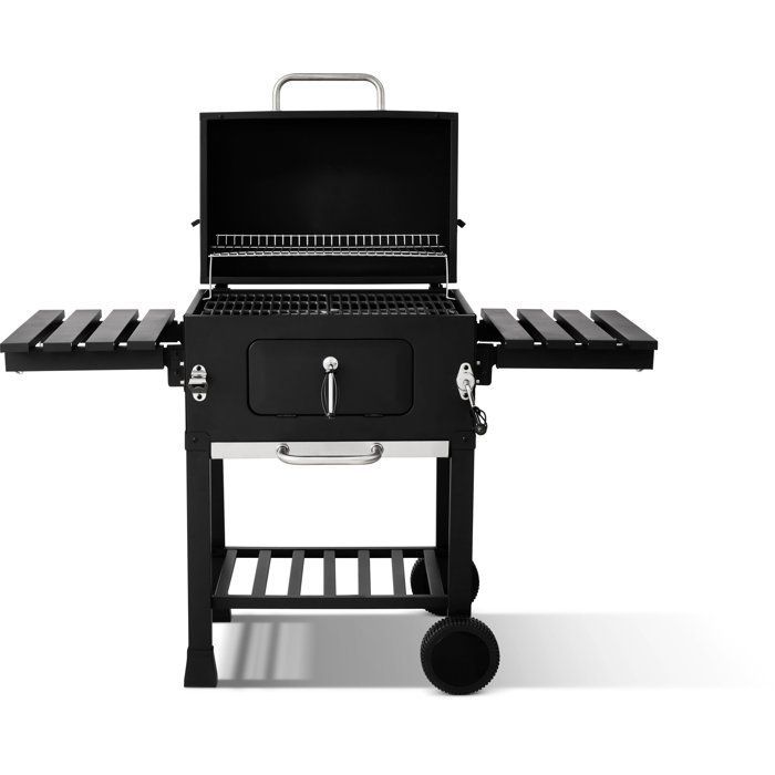Charcoal barbecue - Cookingbox - Clark - Adjustable ventilation - Cast iron cooking grate - Steel and stainless steel finish