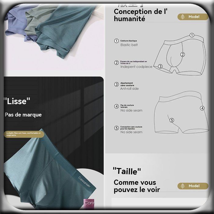 Lot de 3 Boxer Homme Coton, Caleçon uni Naturel et Hypoallergénique XD1076 NoirVertBleu