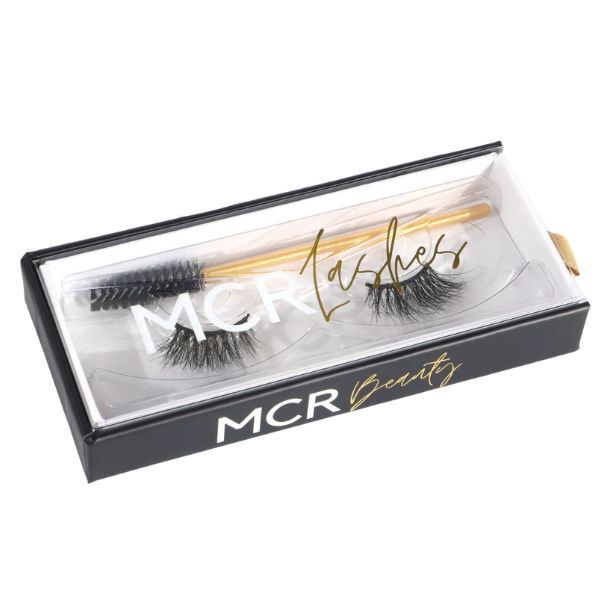 MCR Beauty Luxusní norkové umělé řasy s polovičními proužky