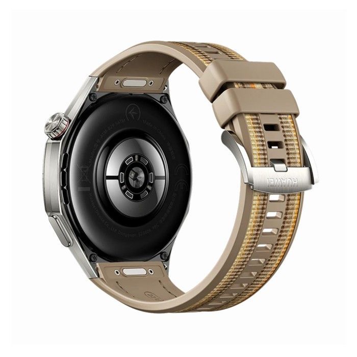 Smartwatch Huawei Watch GT6 Pro da 46 mm, in tessuto marrone.