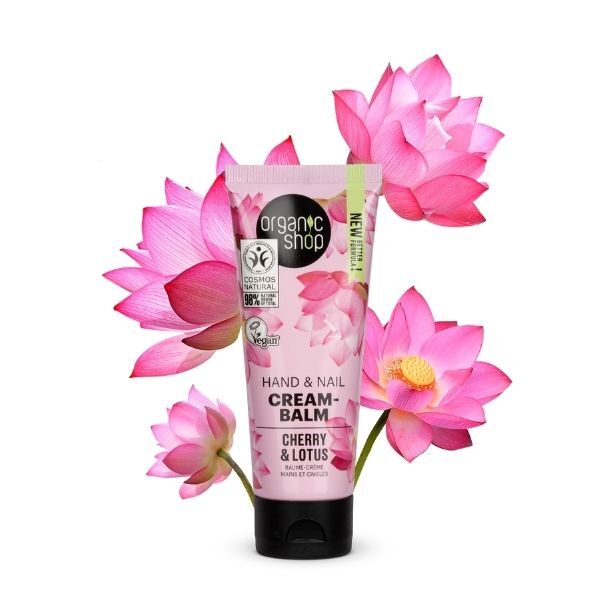 Krém na ruky a nechty s čerešňou a lotosom od Organic Shop 75 ml