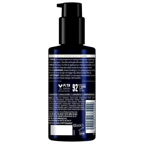 Gliss nočni eliksir za obnovo kože<br>100ml
