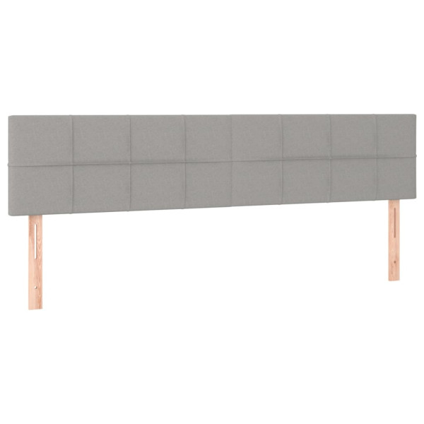 Wezgłowie Szary 160 x 5 x 78/88 cm Tkanina vidaXL