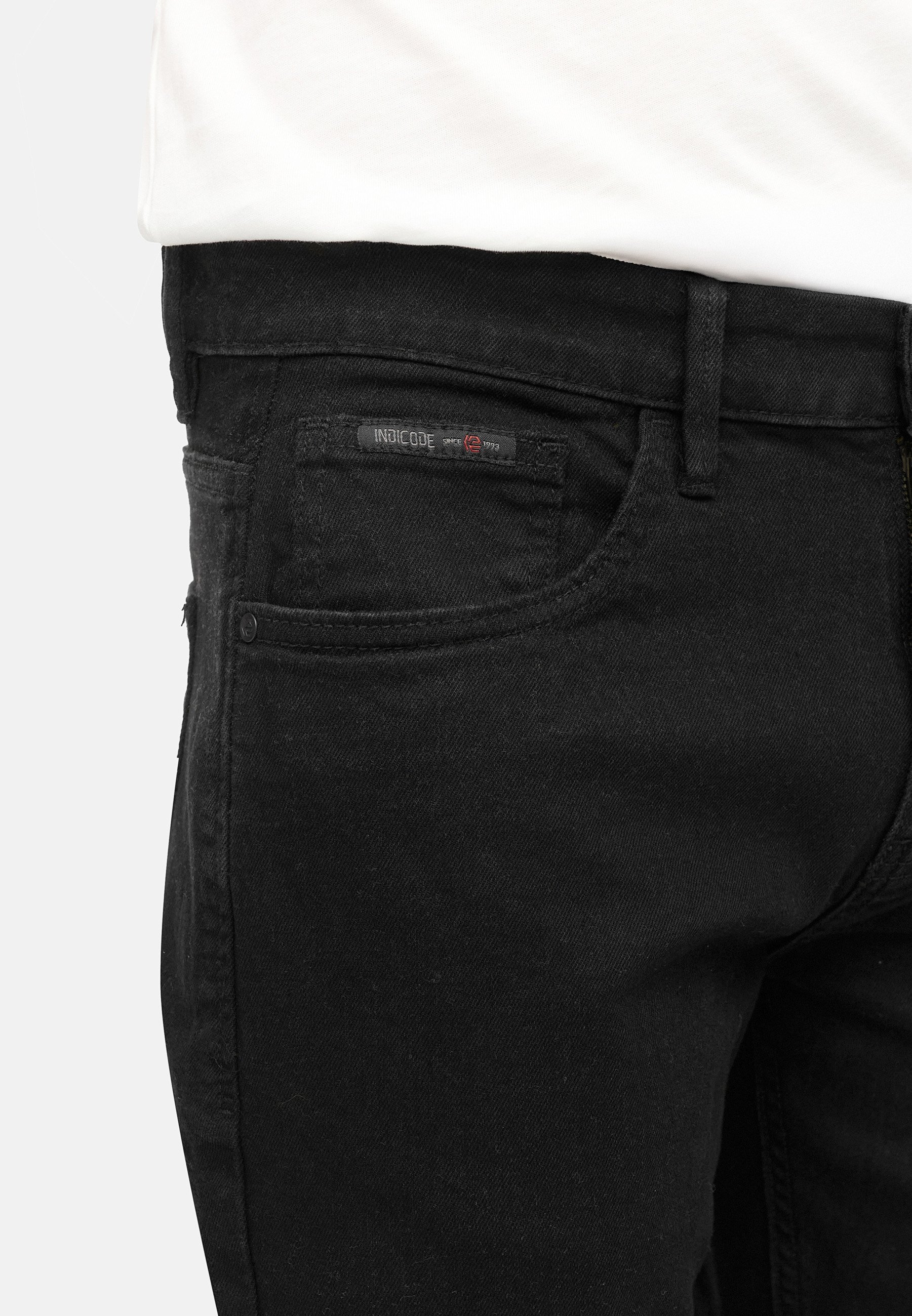 INDICODE JEANS STRETCH - Jean droit - Noir intense
