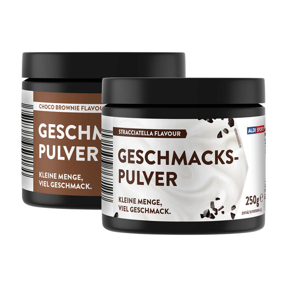 Geschmackspulver, Stracciatella & Chocolate Brownie, Σετ 2er (2 x 250g = 500g)
