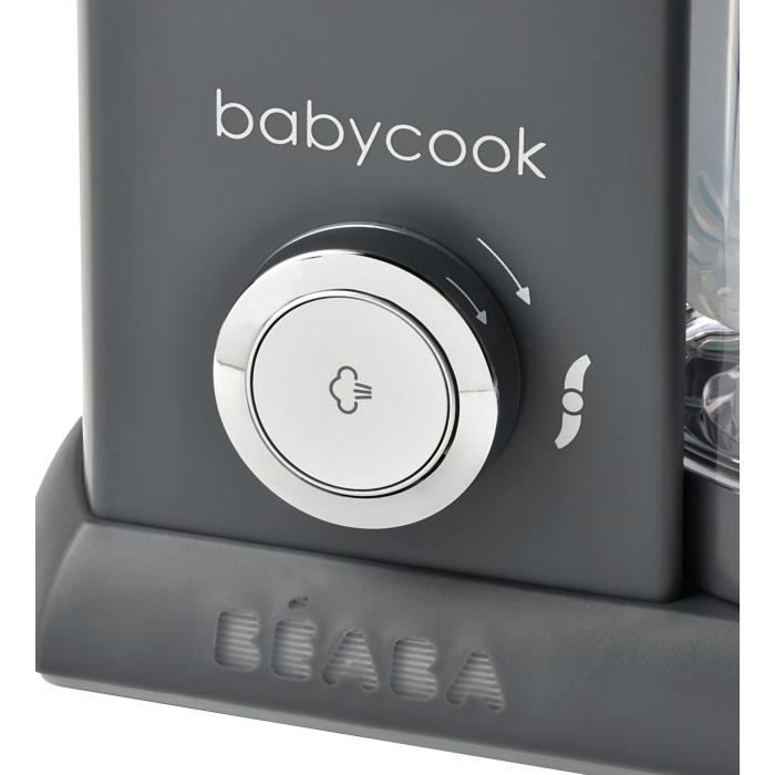 BÉABA - Babycook Solo - Robot da cucina 4 in 1 per pappe, frullatore, cottura e vaporiera - Grigio scuro