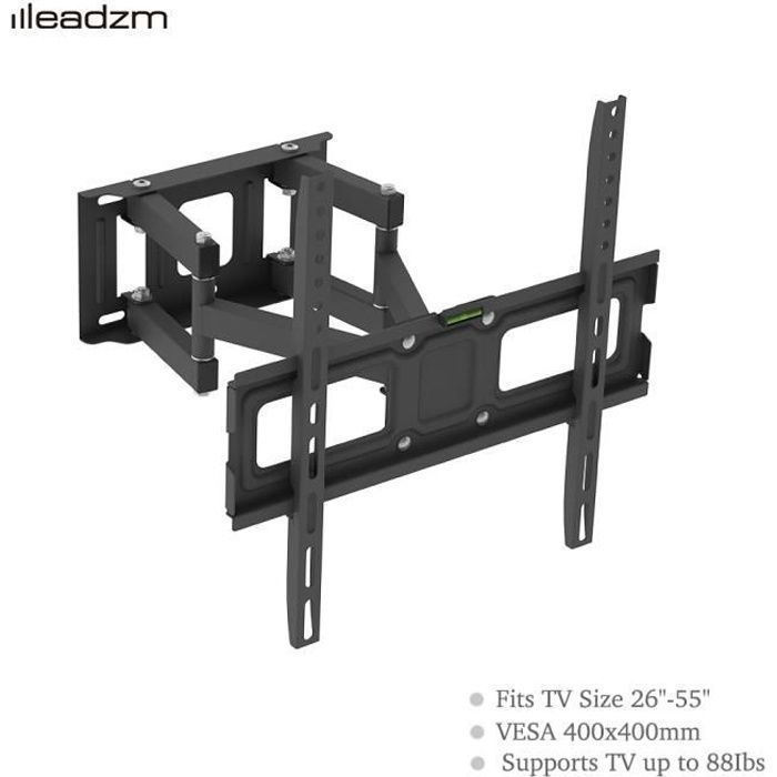 Soporte de pared universal giratorio e inclinable para televisores con pantallas de 26