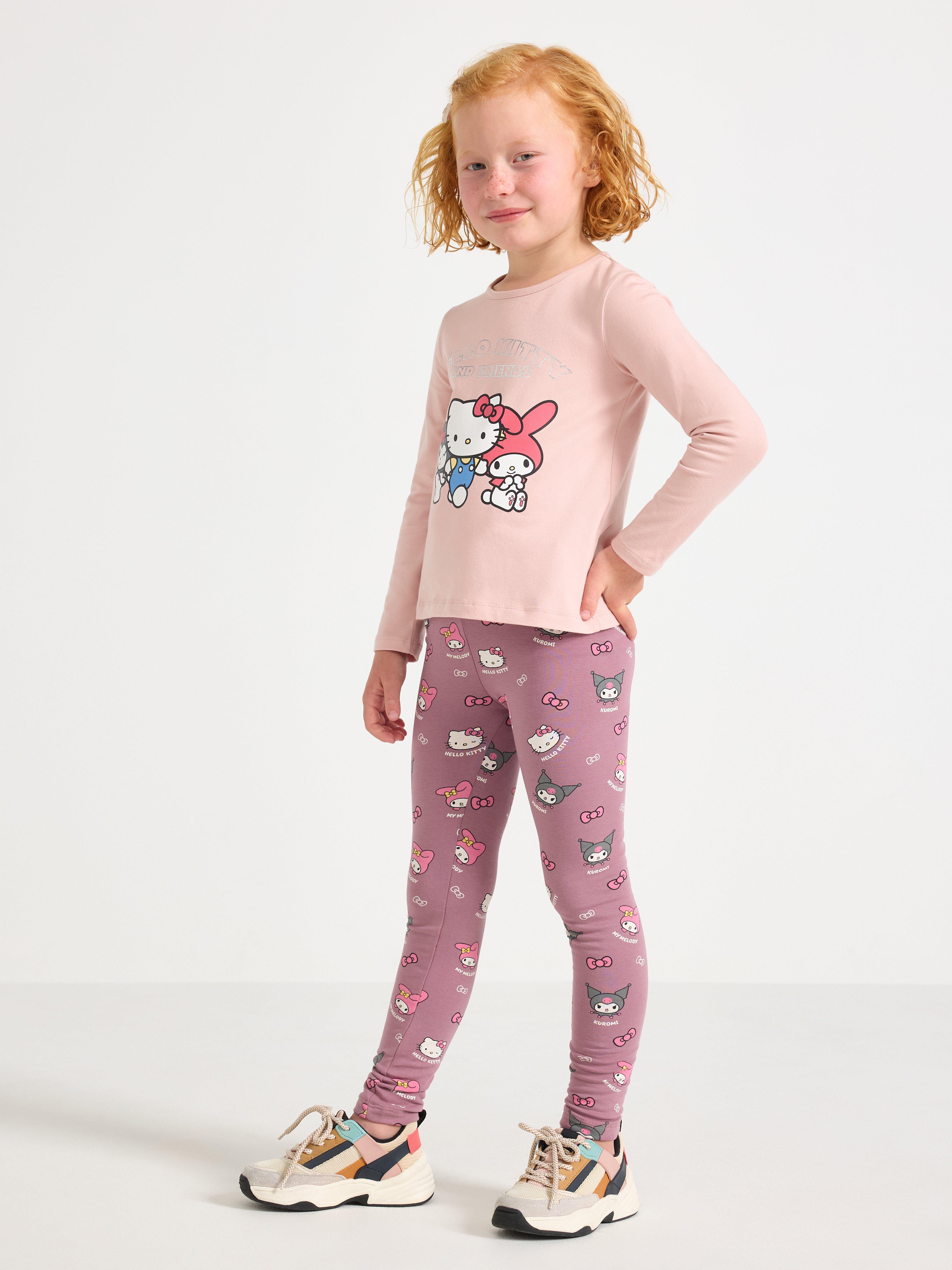 Hello Kitty i prijatelji helanke s četkanom unutrašnjom stranom boje Dusty Lilac
