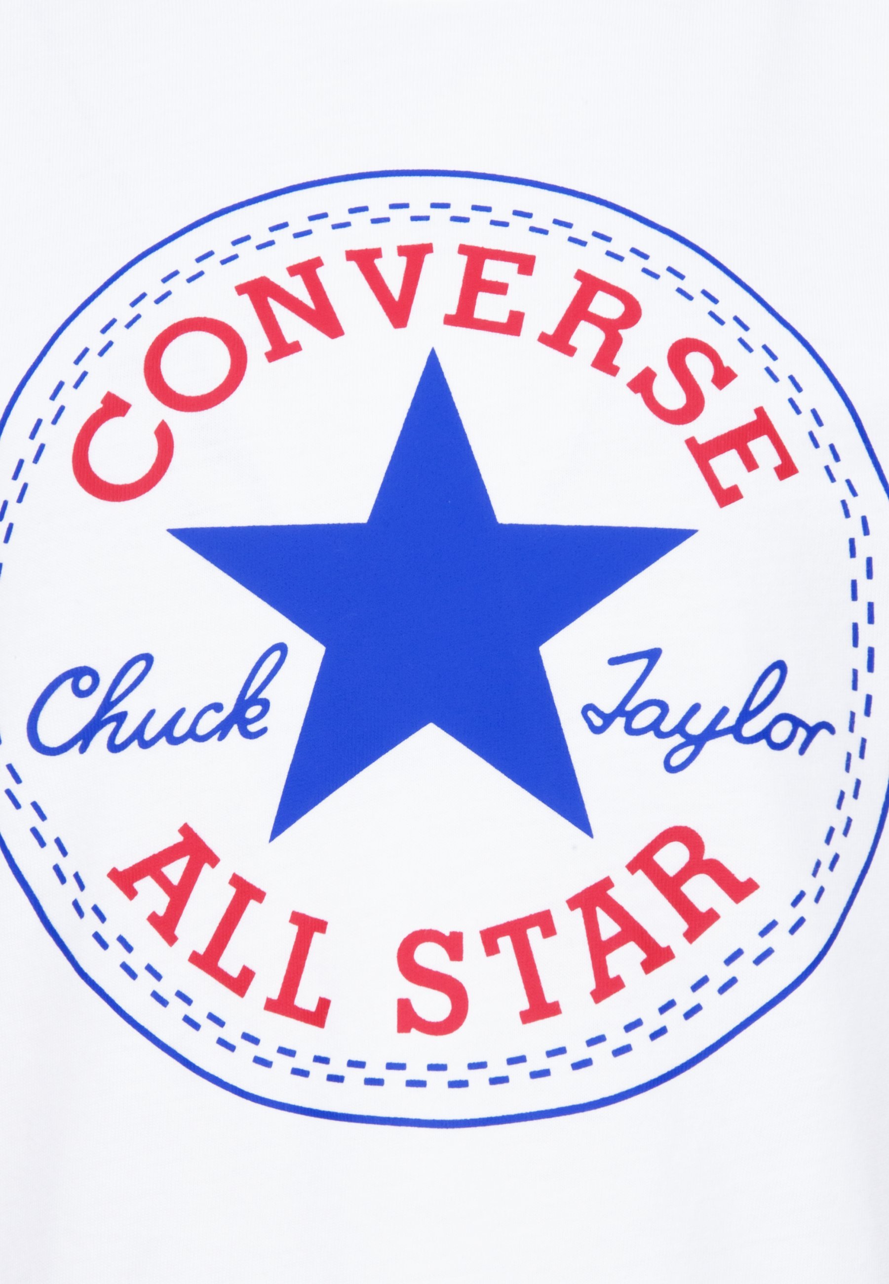 Converse CHUCK PATCH TEE - Nyomott mintás póló - fehér
