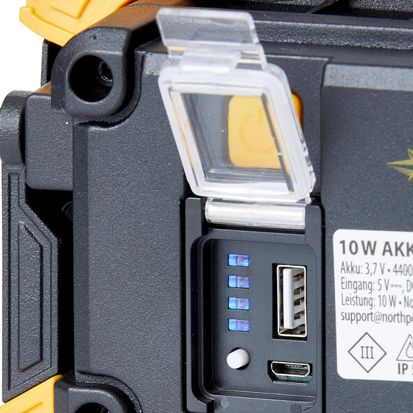 Φως εργασίας με μπαταρία LED 10W, ρυθμιζόμενος φωτισμός