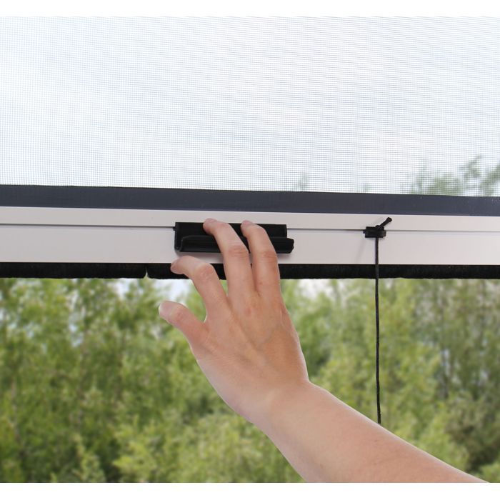 Mosquitera enrollable para ventanas - 100 x 160 cm - Recortable - Aluminio blanco - Repelente de insectos