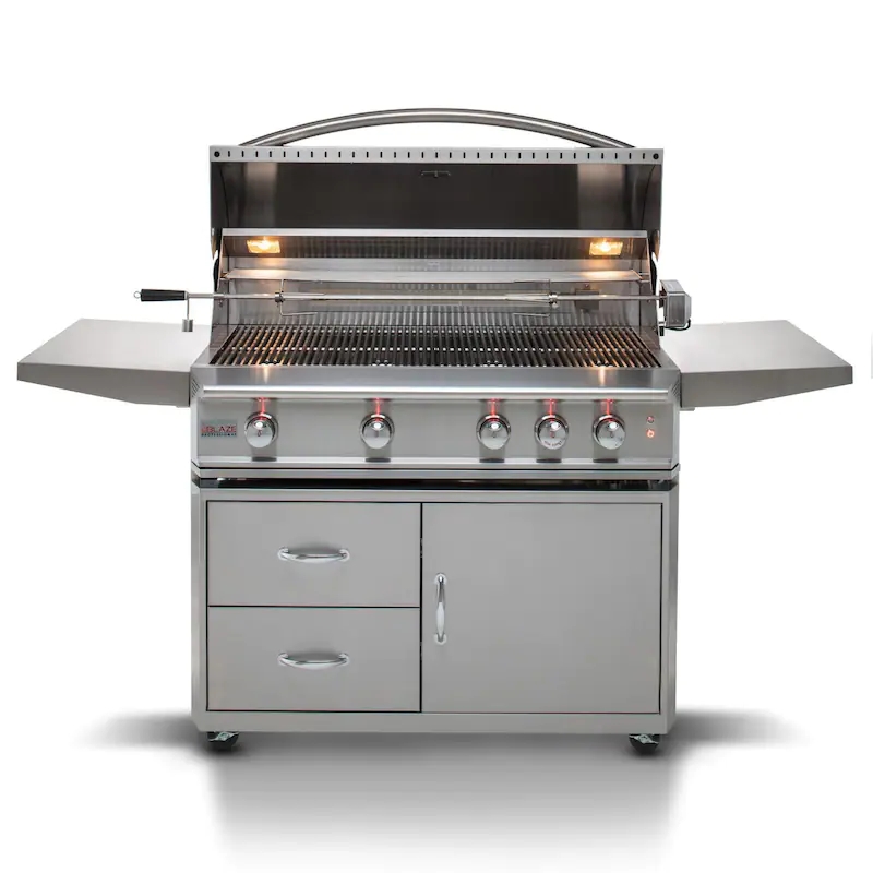 Blaze Professional LUX 44-Zoll-Propangasgrill mit 4 Brennern und Infrarot-Heckbrenner – BLZ-4PRO-LP