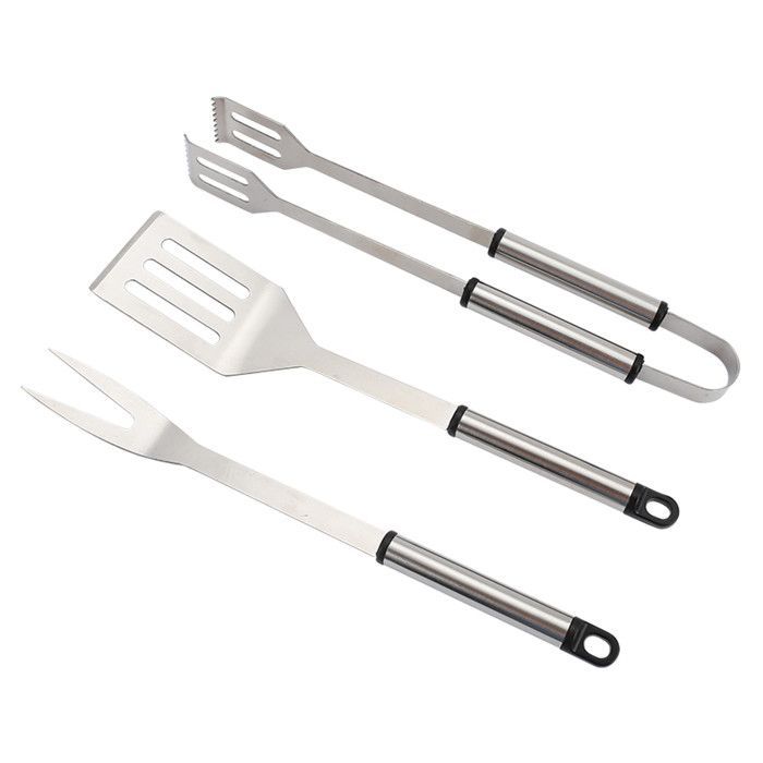 Juego de accesorios para barbacoa - Master Grill&Party - MG115 - Acero inoxidable - 3 utensilios - 36 cm