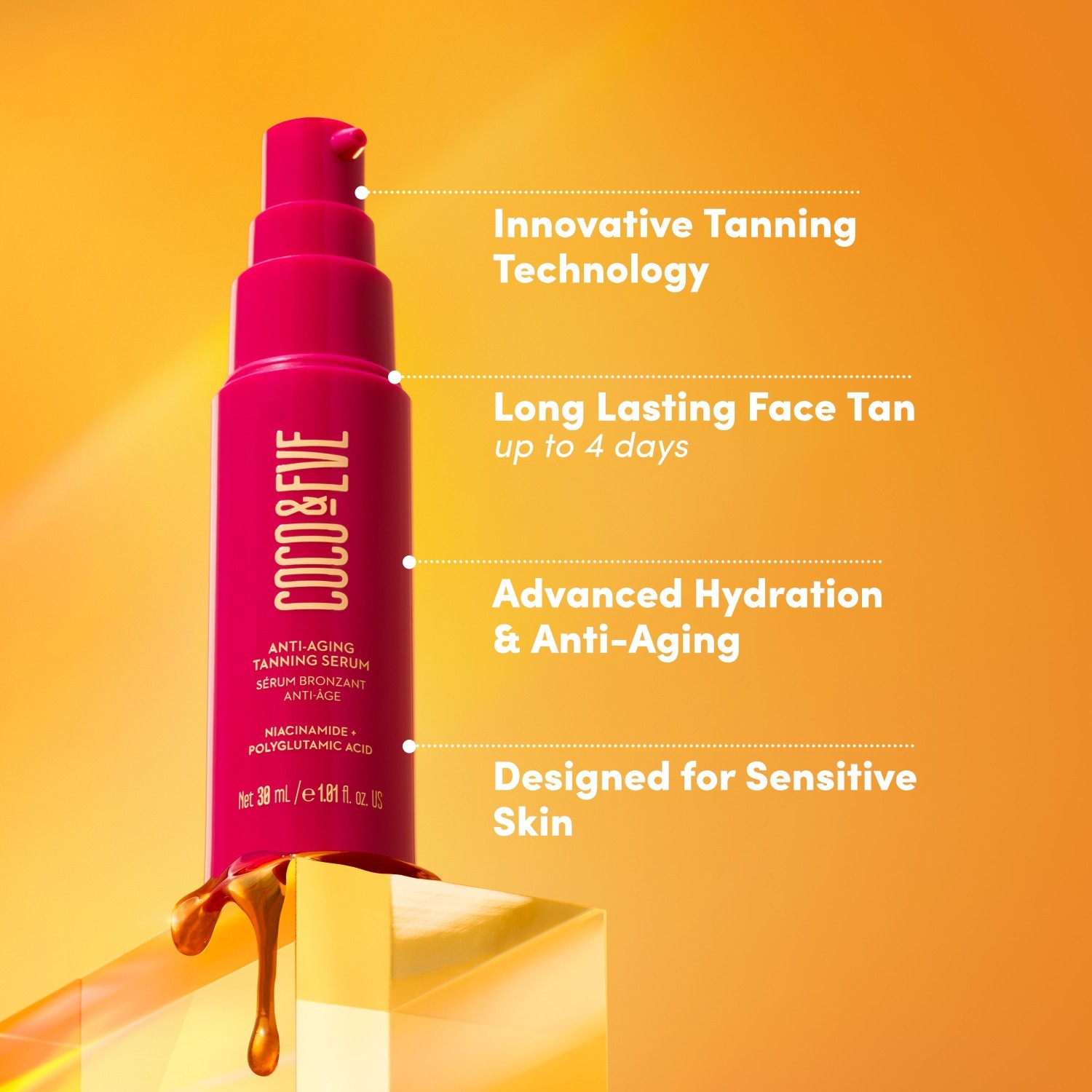Coco & Eve Anti-Aging Serum Nevyhnutné anti-aging opaľovacie sérum – 30 ml