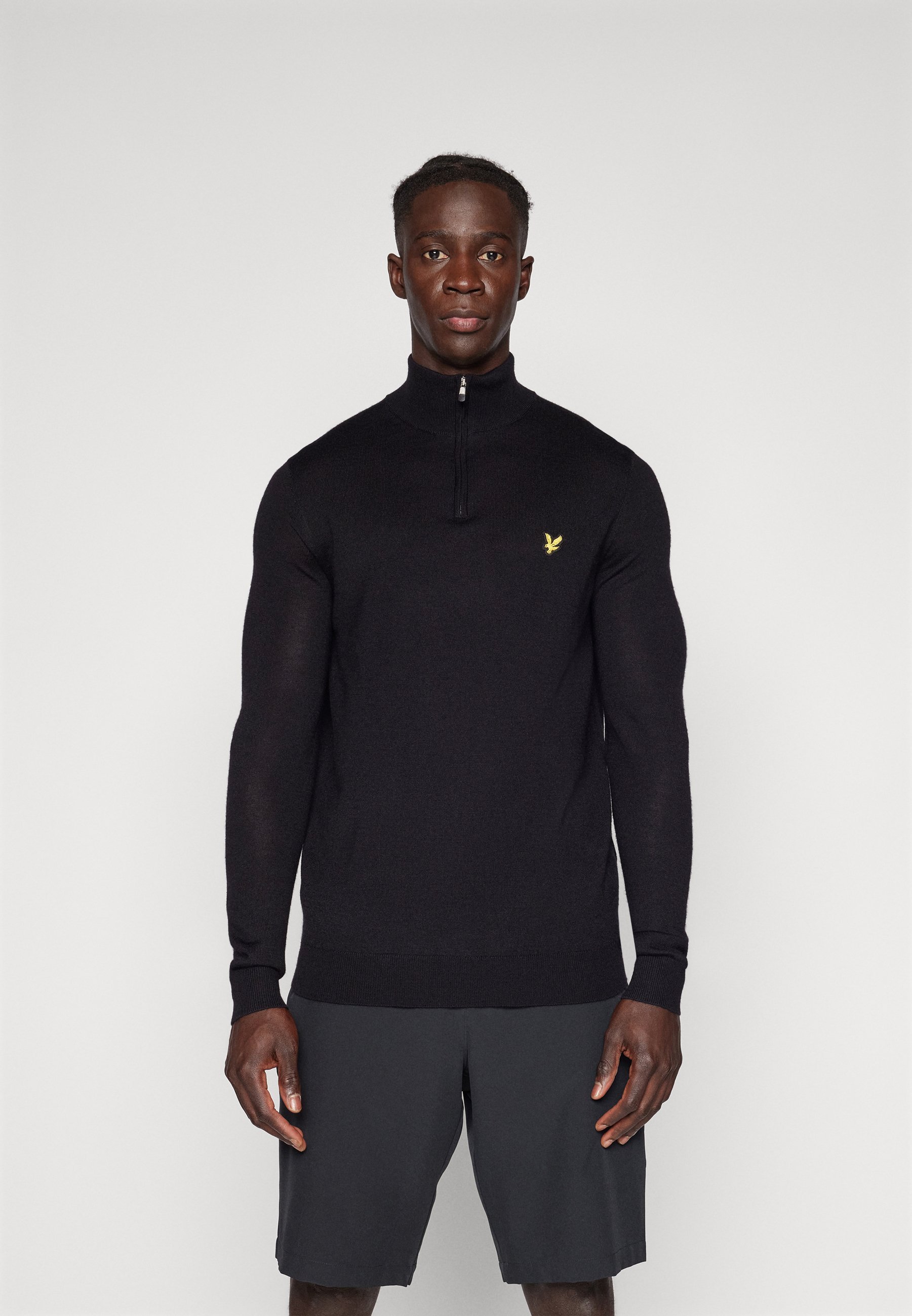 Lyle & Scott QUARTER ZIP - Trui - zwart