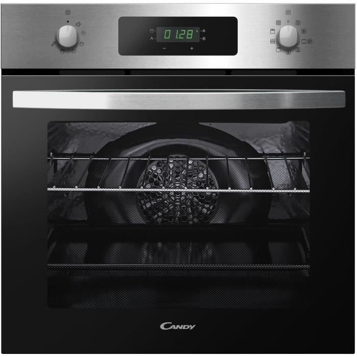 Forno pirolitico da incasso CANDY FICD X676 - Forno ventilato - 65L - Acciaio inox e nero - Classe energetica A