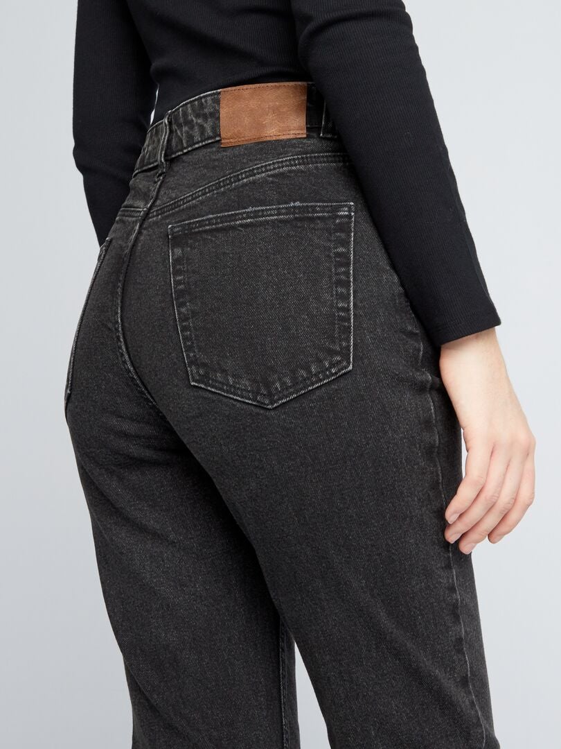 Jeansy dzwony/bootcut z wysokim stanem - CZARNE