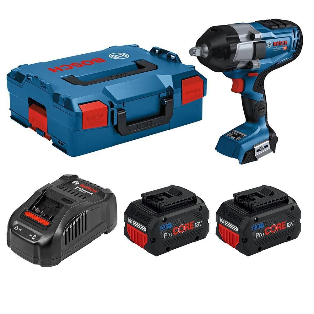 BOSCH 18V Akku-Schlagschrauber-Set 2 x 8,0 Ah 1/2