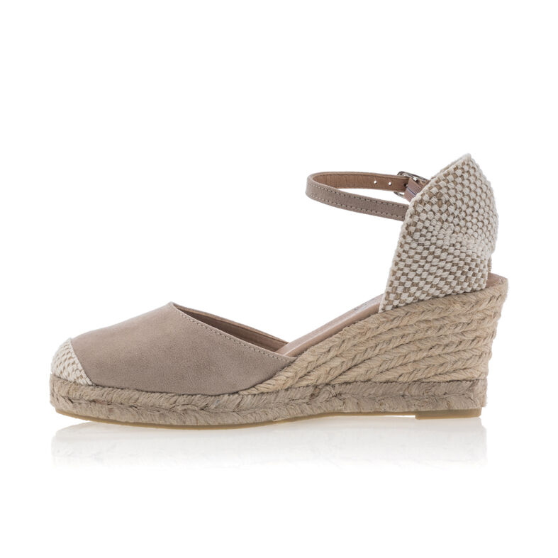Beige espadrilles voor dames met touwzolen