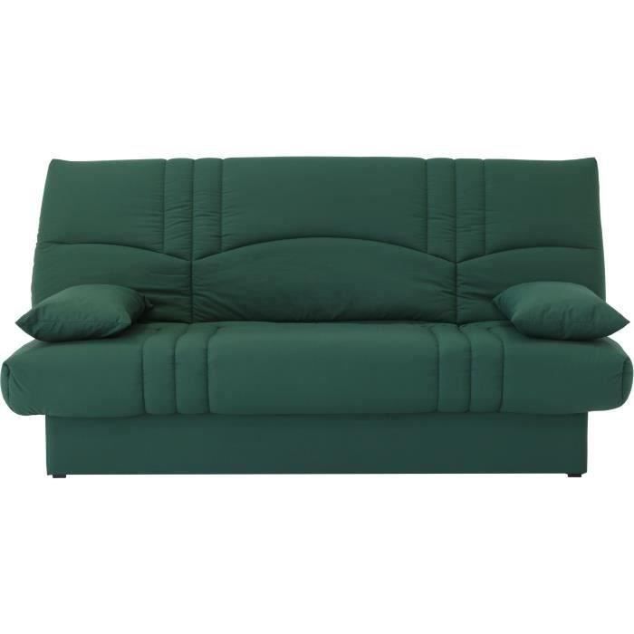 3-seater click-clack sofa bed - Forest Green fabric - W 190 x D 92 cm - DREAM - Contemporary Style