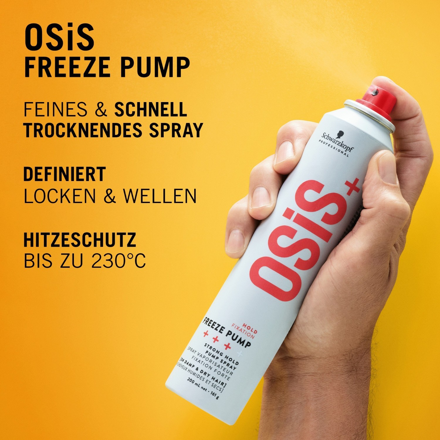 Schwarzkopf Professional OSiS+ Hold Freeze matu laka ar pumpīti - 200 ml