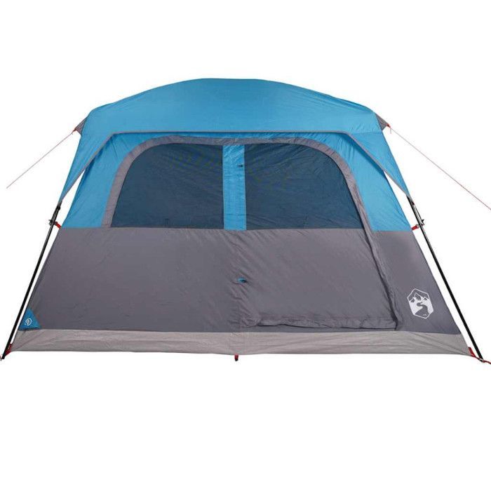 Tienda de campaña familiar vidaXL para 6 personas, color azul, impermeable, para jardín, exterior y camping, 94546