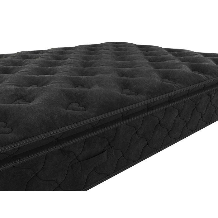 Conjunto de cama de 180 x 200 cm con somier de láminas + colchón de muelles ensacados con topper integrado de 28 cm de grosor - BLACK DREAM de YSMÉE