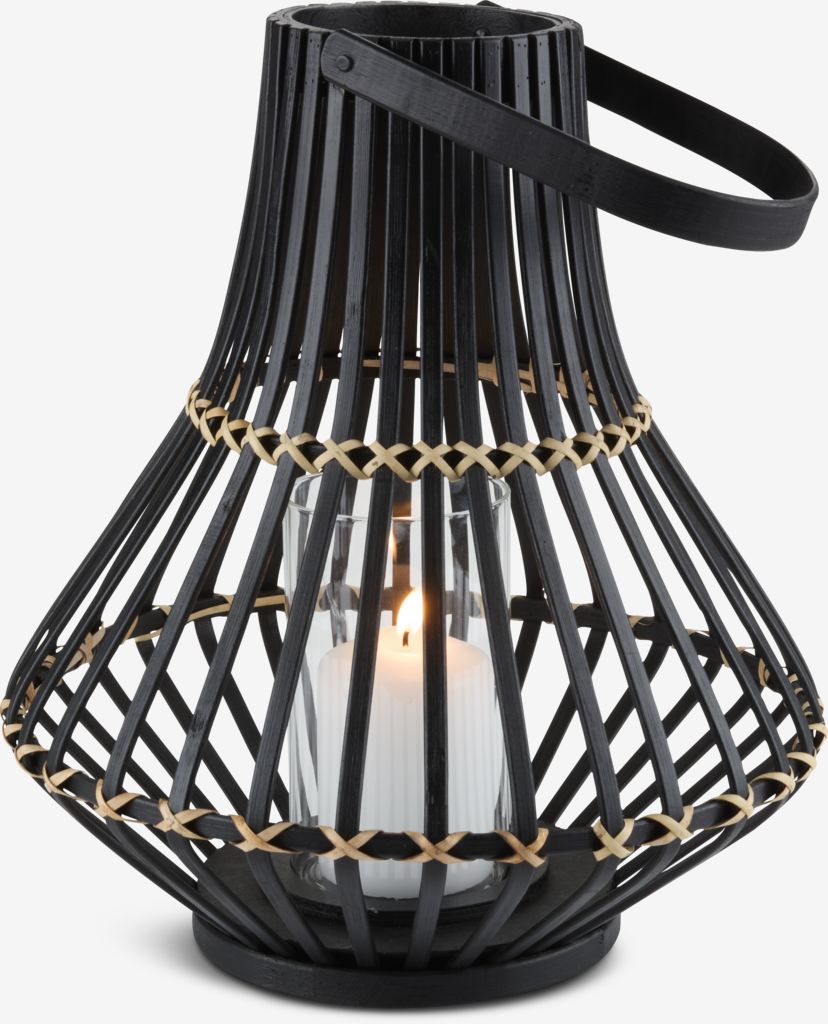 SIVHAUK Sviečkový lampáš SIVHAUK Ø31xV35cm čierny