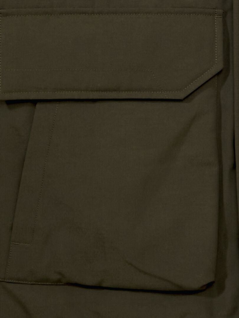Ciepła krótka parka - - KHAKI