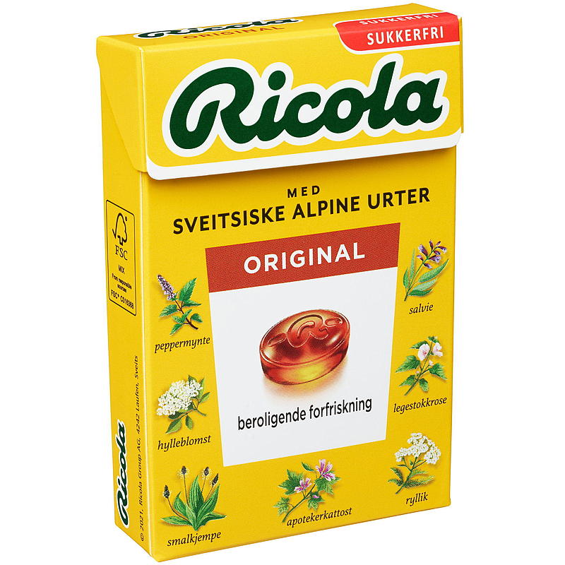 Ricola Ricola Original 50 g sukkerfri
