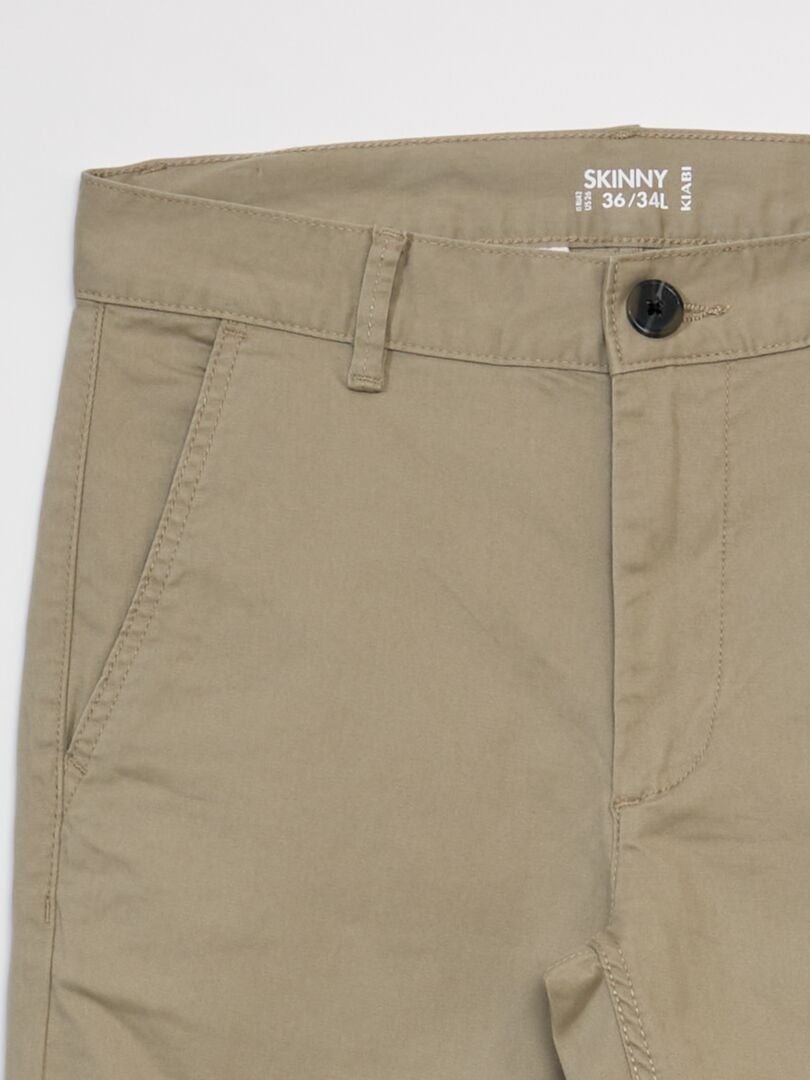 Pantalones chinos ajustados L34 - BEIGE
