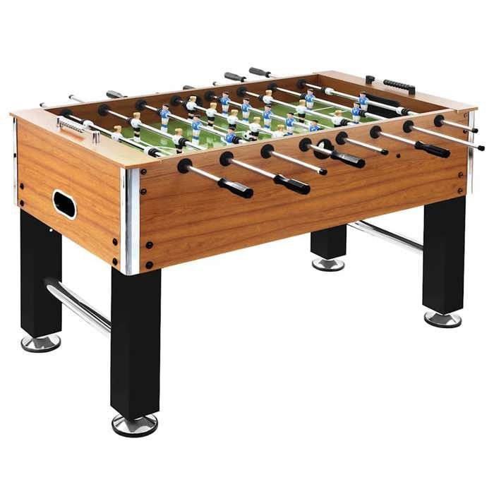 Foosball table - vidaXL - Steel - 140x74.5x87.5 cm - Light brown and black
