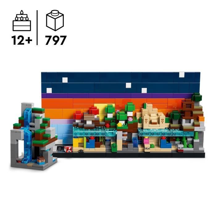 LEGO Minecraft 21589 Mini Biomi - Giocattolo da costruzione per ragazzi e ragazze dai 12 anni in su