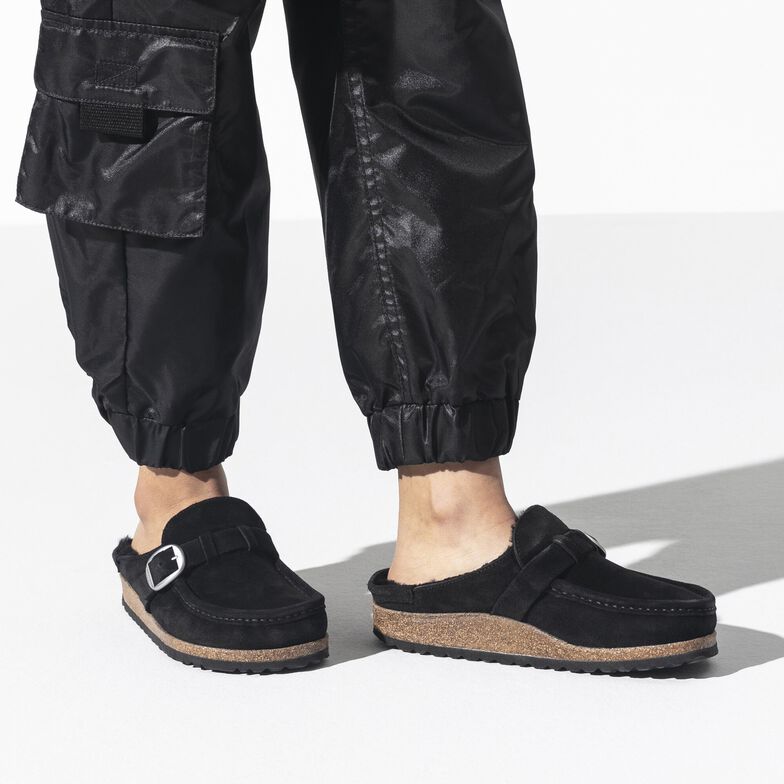 Buckley pelliccia di agnello Pelle scamosciata - Black Black