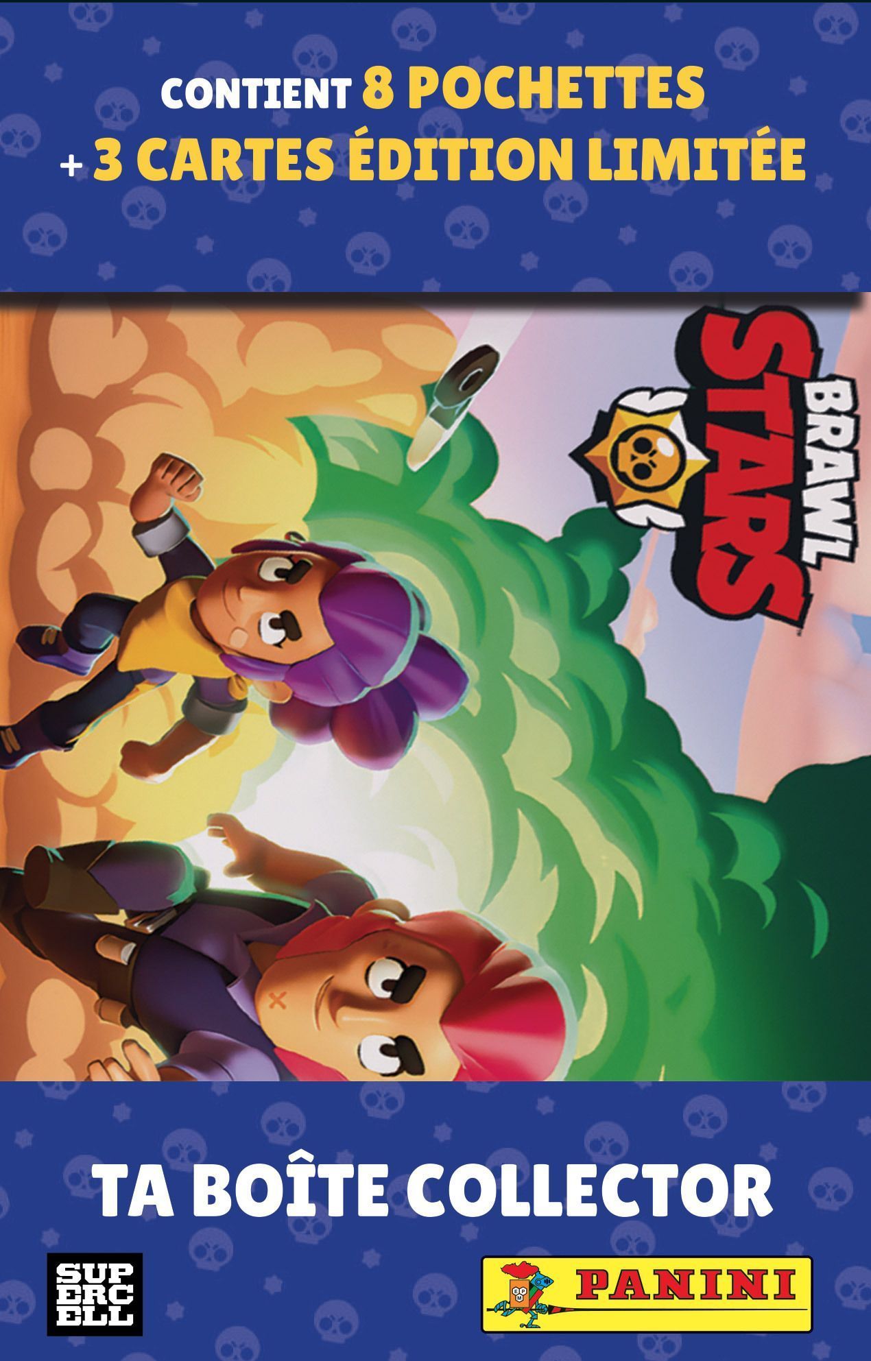 Metallbox – PANINI – BRAWL STARS TC – 8 Packungen – 64 Karten