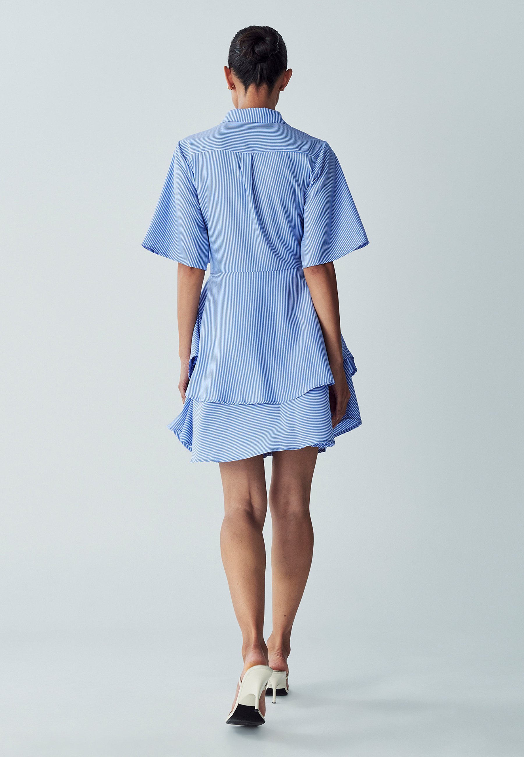 WILLA HUGH LAYERED - Overhemdjurk - blauwe streep