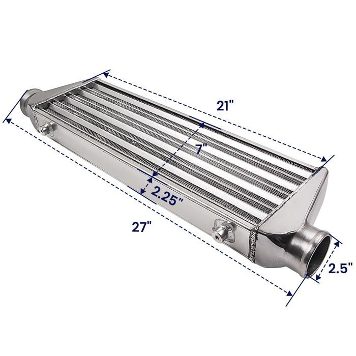 Universele intercooler 550 x 180 x 65 mm & 2,5