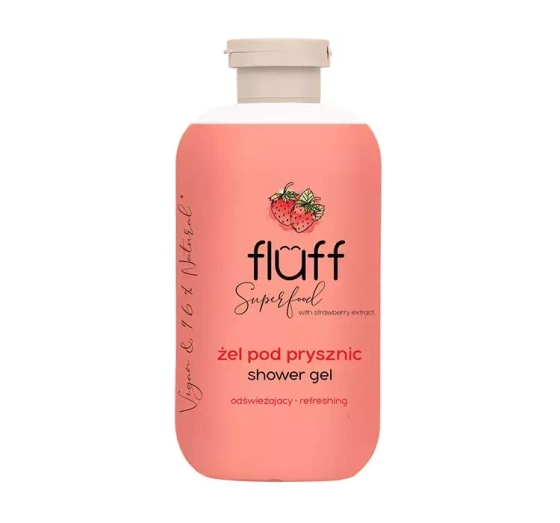 Fluff Superfood odświeżający żel pod prysznic Truskawka 500 ml