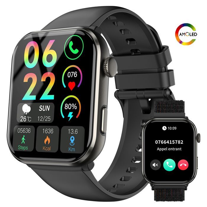 Montre Connectée Homme Appel Bluetooth,1.96