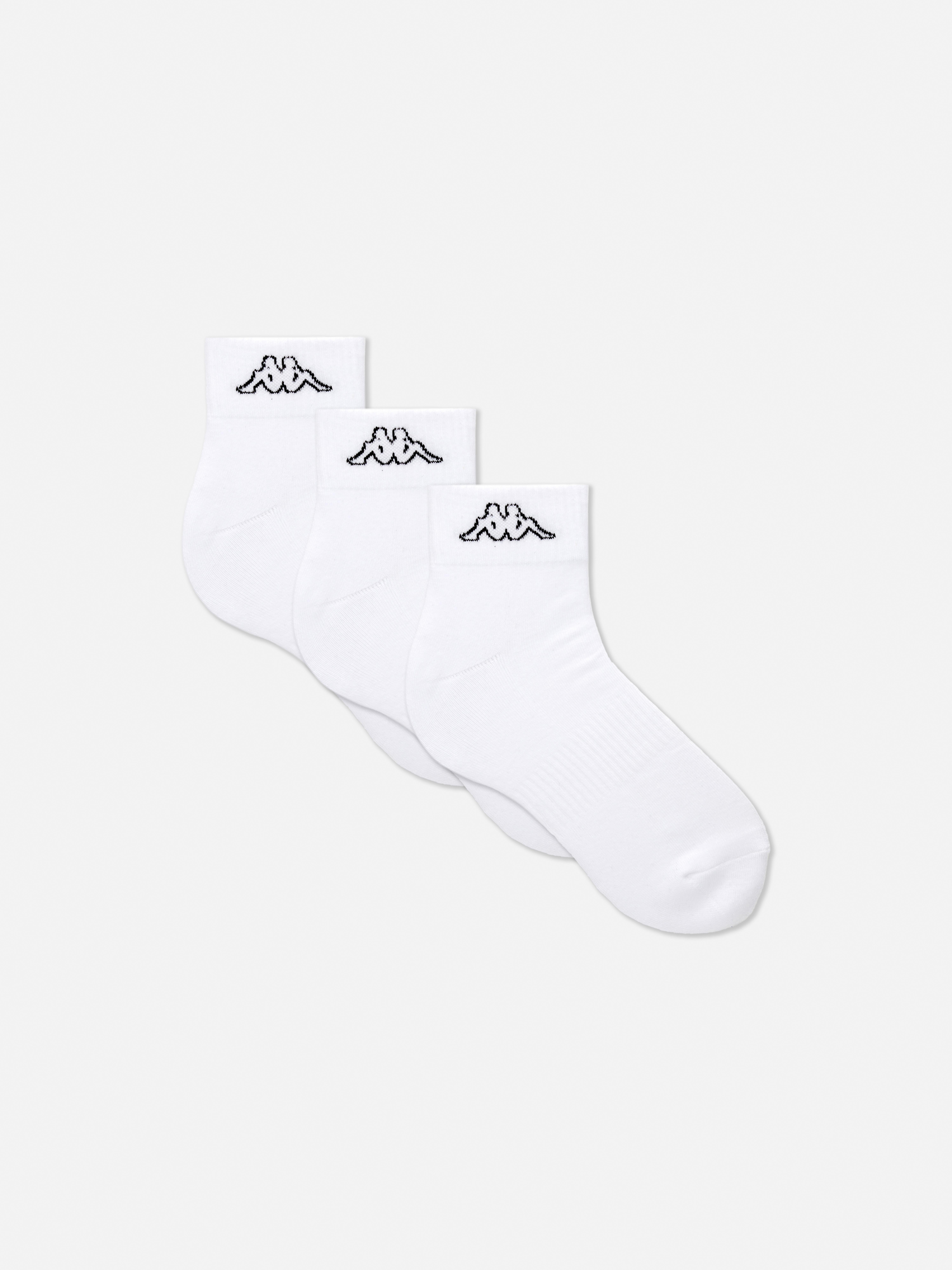 Kappa x Primark rövid zokni, 3 pár Három pár háromnegyedes zokni bordázott mandzsettával, Kappa logóval