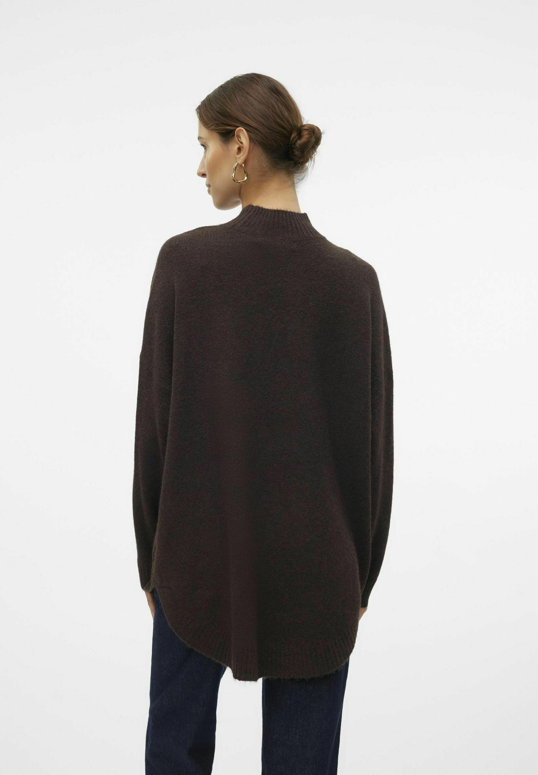 Vero Moda VMPLAZA LS HIGHNCK LONG GA NOOS – Pullover – Schokoladentorte