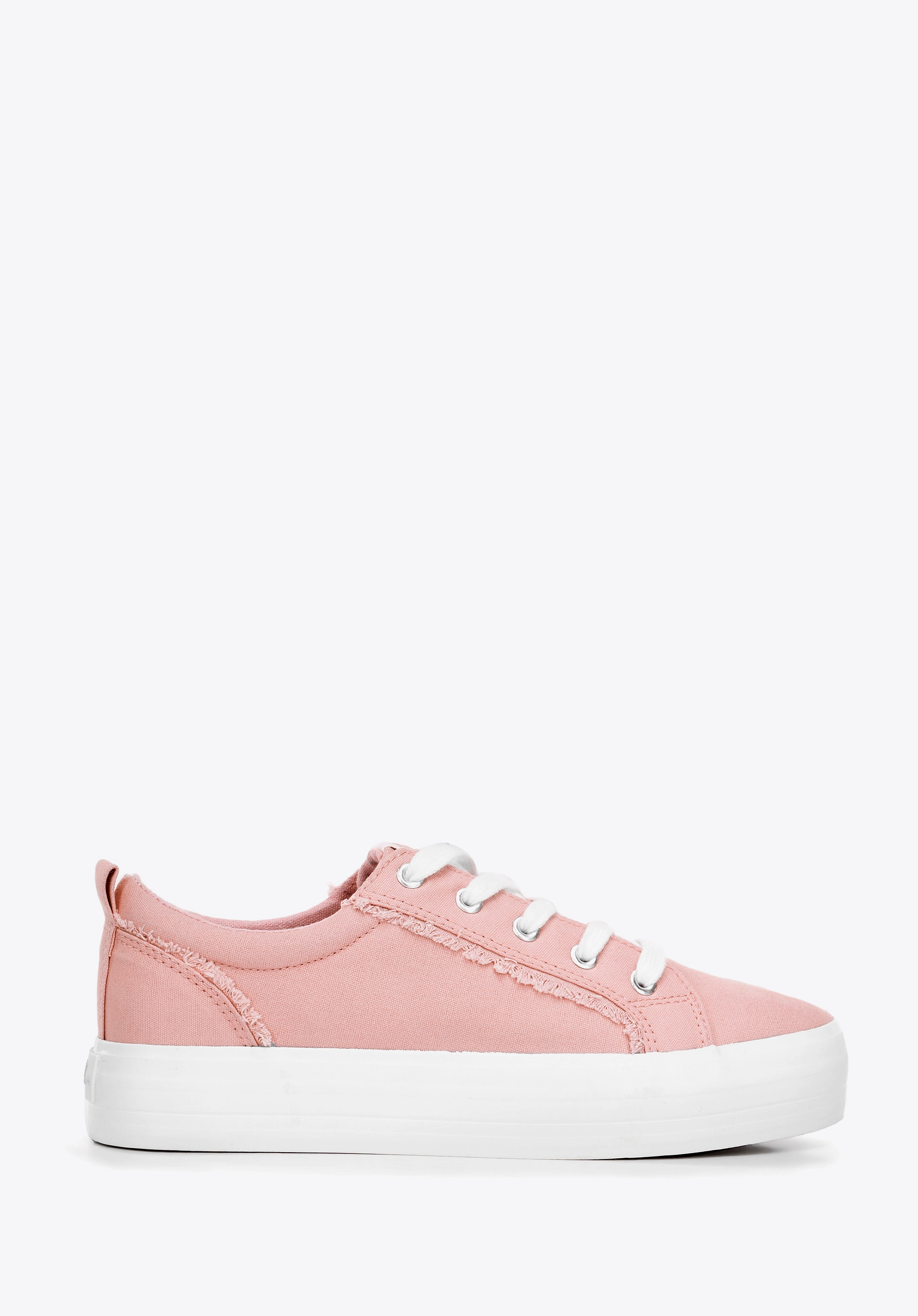 Damskie sneakersy z tkaniny różowe