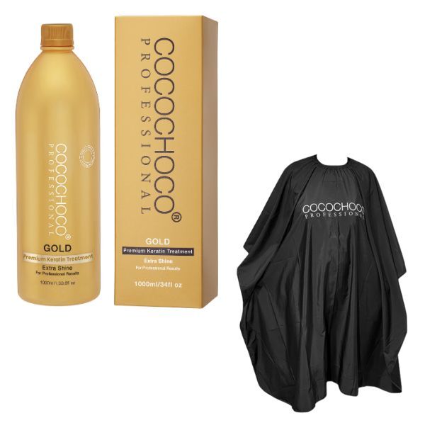 Trattamento per capelli alla cheratina brasiliana originale Cocochoco e mantellina