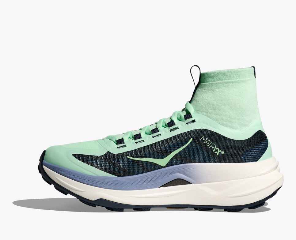 HOKA Tecton X 3 Fluorita Menta / Azul Marino Universitario